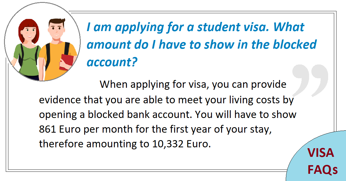 GermanyinMumbai's tweet photo. #GermanyVisa "I am applying for a student visa. What amount do I have to show in the blocked account?"
Your #VisaFAQ answered: https://t.co/JkKCiGWdqs