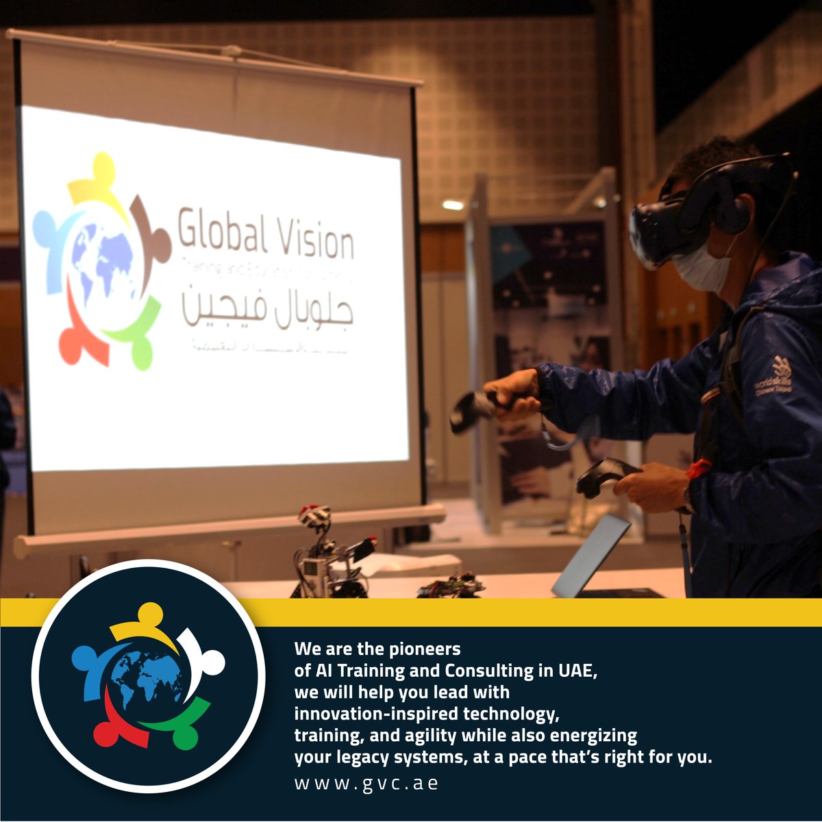 globalvisionae's tweet image. @globalvisionae is the pioneers of AI Training and Consultancy in UAE.

To learn more about our innovative professional services, visit our website gvc.ae

#globalvisionae #technologyinnovators #artificialitellegence #Robotics #abudabi #UAE #elearning