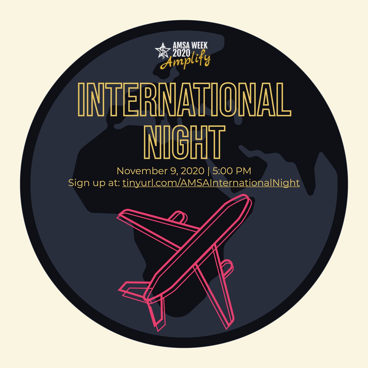 AMSA_UERM's tweet photo. [AMSA-UERM Virtual International Night 2020] 
Will be happening in a few minutes!✨

Fasten your seatbelts and let AMSA show you the world of medical student exchanges! See you! 🤓

#AMSAmplify
#AmpliFLY
#SCOPEOrientation https://t.co/6JWebgGicB