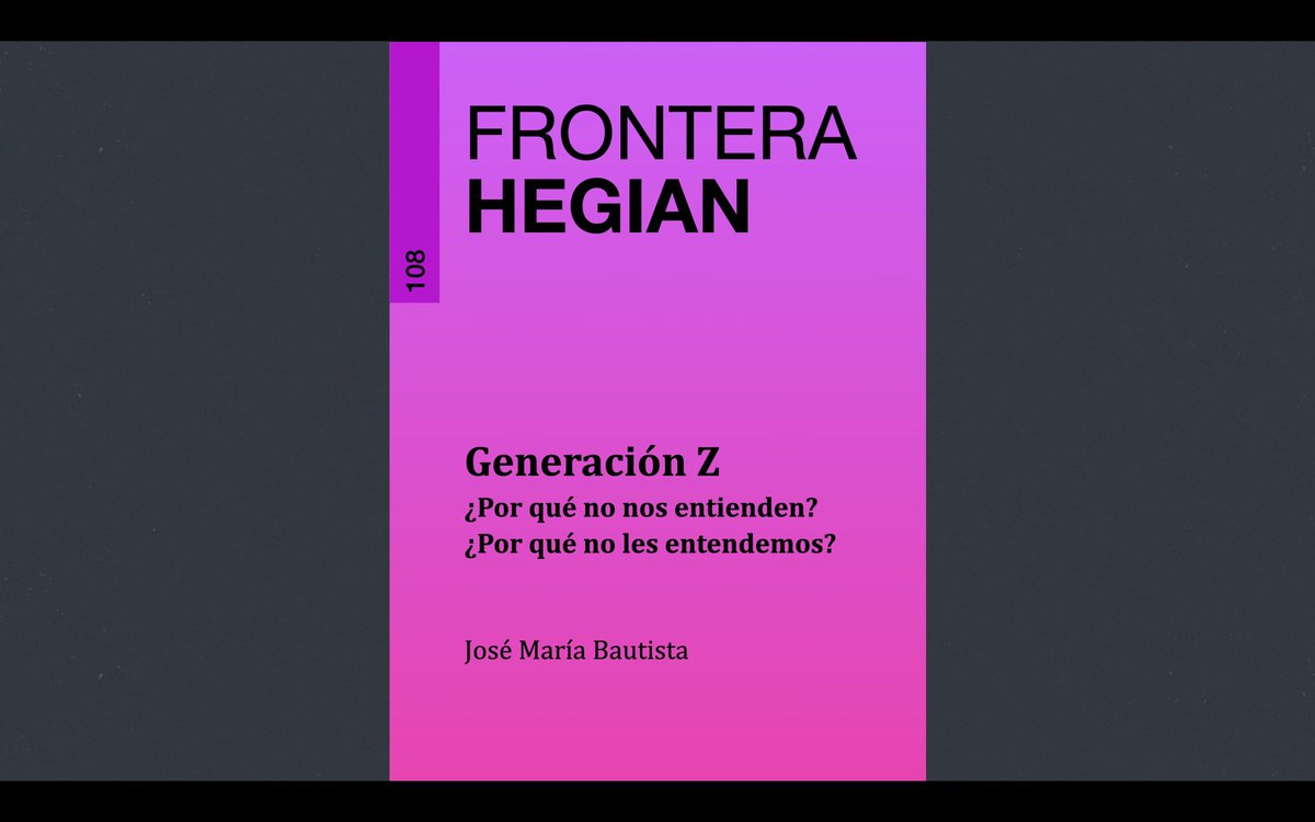 jmbautista2's tweet image. El 13 y 14 de noviembre tengo taller online para presentar y trabajar mi libro “Generación Z”. Será un grupo selecto y podremos trabajar con mucha profundidad: 9 horas. Era en Loyola (Donosti), ahora es digital. Os podéis matrícular en: invire.net