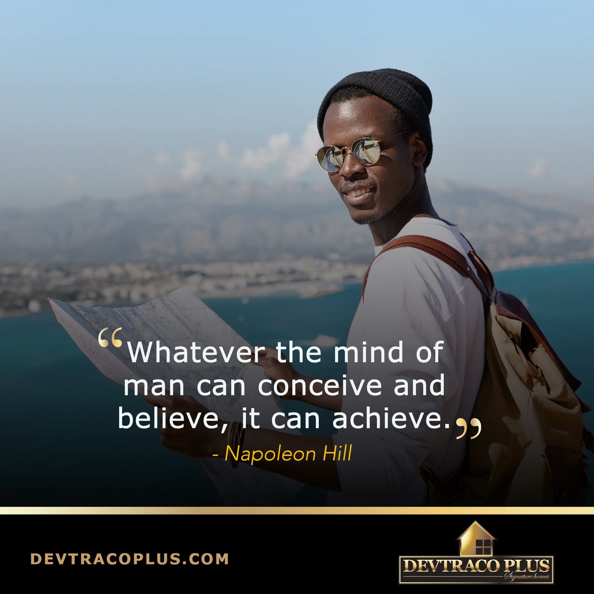 DevtracoPlus's tweet photo. "Whatever the mind of man can conceive and believe, it can achieve.” – Napoleon Hill
#MondayMotivation #Mindset #Believe #Achieve #DevtracoPlus https://t.co/NRI3HXgNwc