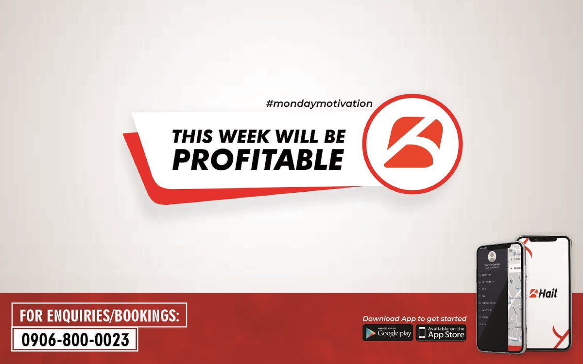 HailARide's tweet photo. Happy new week.
.
#mondaymotivation #newweek #profitafterprofit #hailaride #courier #logistics #transport #november #blackfriday https://t.co/3SCZiEv353
