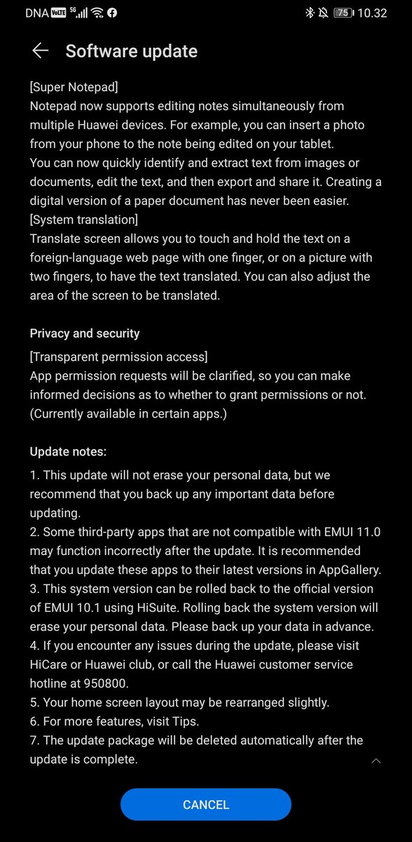 EMUI 11 is here 😊
stable update, no beta.
#HuaweiMate30Pro