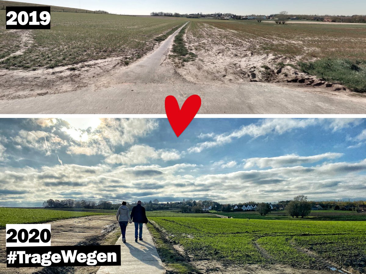 Het Kapellepad tussen Bosstraat &amp; schoolomgeving Sint-Anna (Kinderland / Don Bosco) is afgewerkt. 

Van enkele centimeters naar een volwaardige trage weg. Gisteren kunnen zien dat het pad al goed gebruikt wordt door fietsers &amp; wandelaars! Kleine ingreep met groot resultaat!