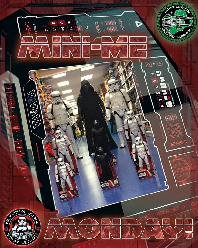 501stIreland's tweet photo. This week, we have a group #MiniMeMonday. Our troopers got to pose with not just a mini, but also a micro me for this shot.

Watch out for each week, when we post our next #MiniMe feature.

#Stormtrooper #KyloRen #VadersFist #501stireland #BadGuysDoingGo… https://t.co/Eoh0C0mbbK https://t.co/GsTzjfdxCw
