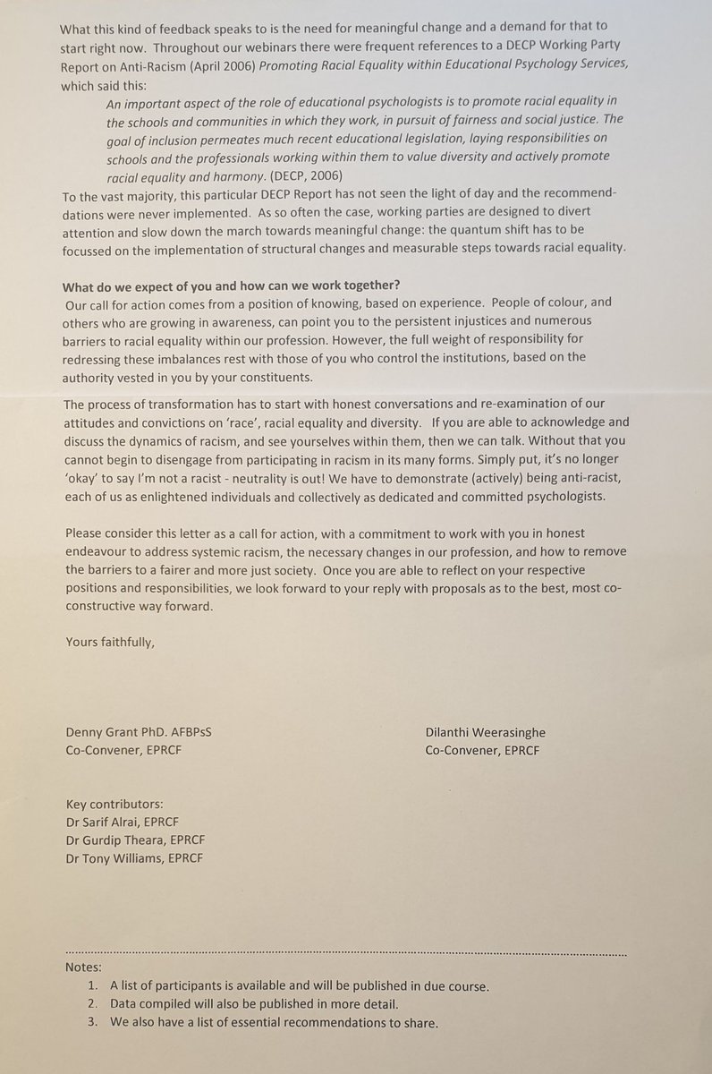 📢CALL FOR ACTION
At our  #PsychologySoWhite sessions,  the #1 request from 350+ participants was to demand action from leading institutions in the #edpsy profession. We acted & sent  attached (abbreviated). Plse use your voice to call for change. #everyvoicecounts #antiracism