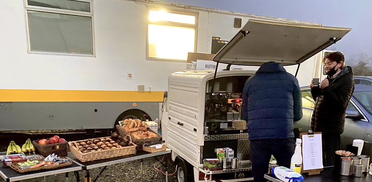 Themobilecoffee's tweet photo. This #coffeevan’s new home for the next few weeks ☕️🚚 now daily cast and crew caffeine motivation
.
.
#mobilecoffee
#coffeevanhire
#baristacoffee
#fuellingthemovies
#setlife
#onlocation
#productionmanagers 
#craftservice
#crewcatering https://t.co/csrW2BkSZC