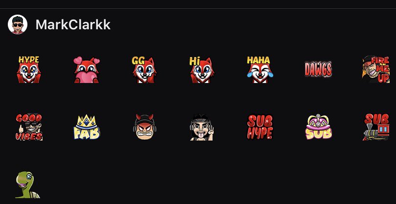 DDirty247's tweet photo. The king and queen officially have their own emotes and Iβm literally obsessed ππ @_kingfab3 @MarkClarkk #SUBqueen #SUBking https://t.co/HrE3VO0boA
