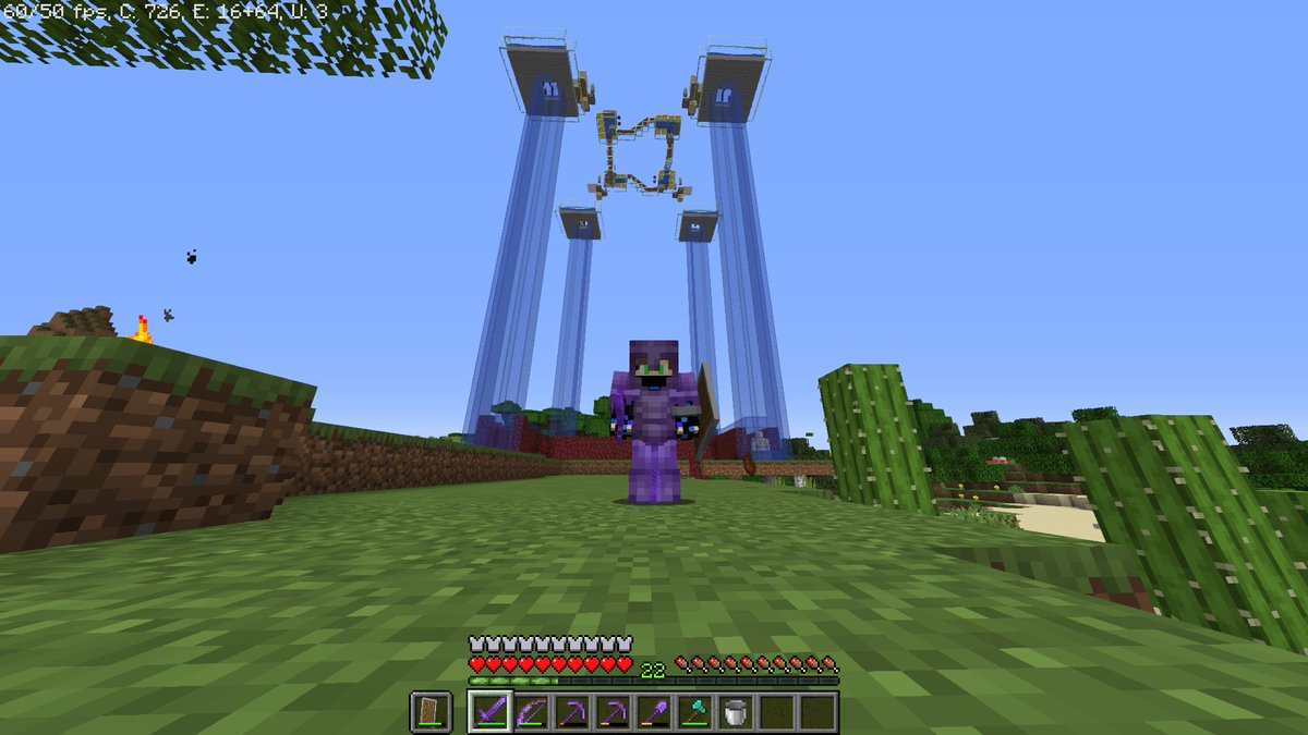 JackWiilDer's tweet photo. Los avances de #LevelLandSMP (los encantamientos son muy cutres pero queda bonito pa la foto xd) https://t.co/O6YBoKFuOW
