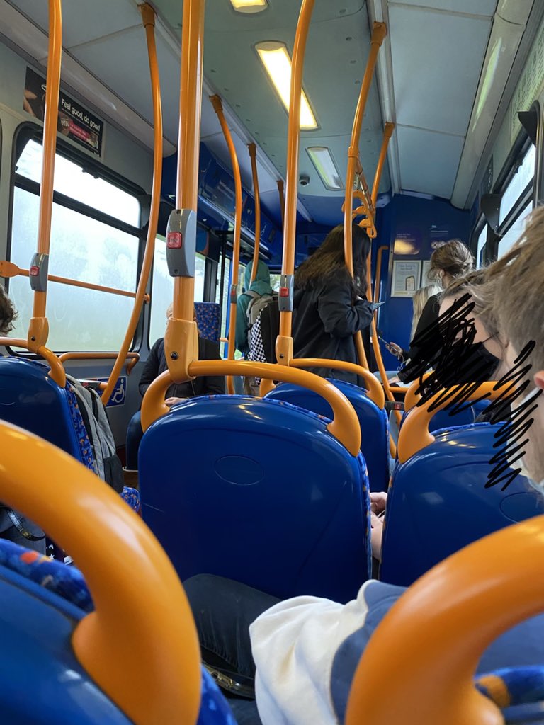 PoppyJMakes's tweet photo. @DevonCC @StagecoachSW @SelaineSaxby how can people socially distance when once again buses are being overfilled? 8:05 155 service s.molton to Barnstaple had 6 people standing in the front area of the bus. This is people trying to go to work, school, college. Occupancy limit? https://t.co/frglN1L2IG