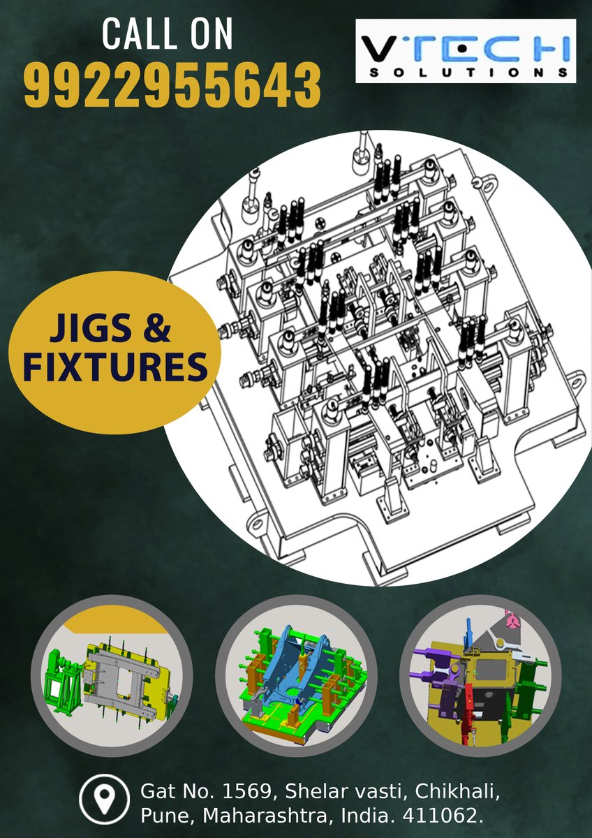 SolutionsVtech's tweet image. Vtech Solutions Is Capable To Provide Jigs &amp;amp; Fixtures.

For free Enquiry Call Us on 9922955643
info@vtechsolutionsindia.com
vtechsolutionsindia.com
Address:- Gat No-1569, Shelar Vasti, Dehu Alandi Road, Chikhali, Pune 411062.

#VtechSolutions #Pune #JigsandFixtures