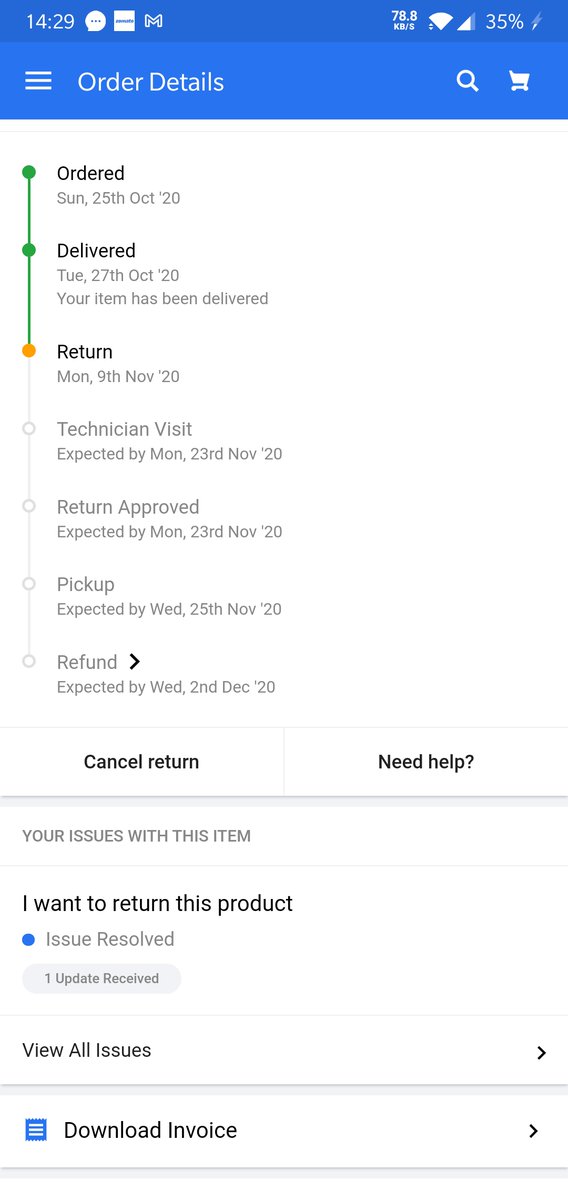 TDreamatorium's tweet photo. I have had a nightmare experience with @Flipkart  @flipkartsupport  after getting a defective laptop which I spent my savings on in October. Im now being told I have to wait till November end to get it returned let alone a refund. All my work is held up! Absolutely unacceptable. https://t.co/IsxiNWX3Qu