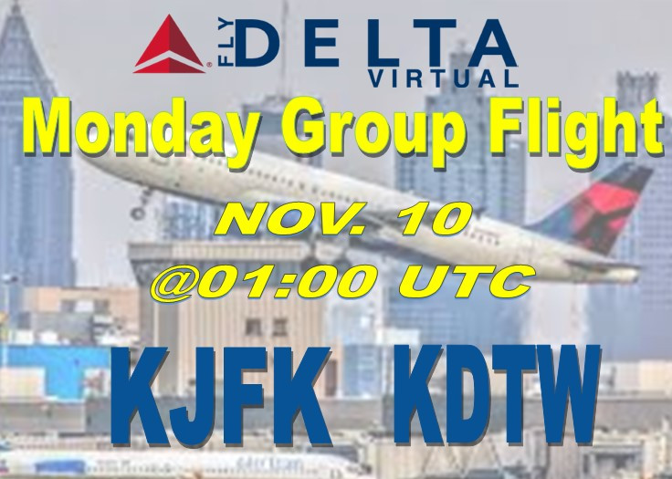 FlyDeltaVirtual's tweet image. Monday Night Group Flight dlvr.it/RlHnRh