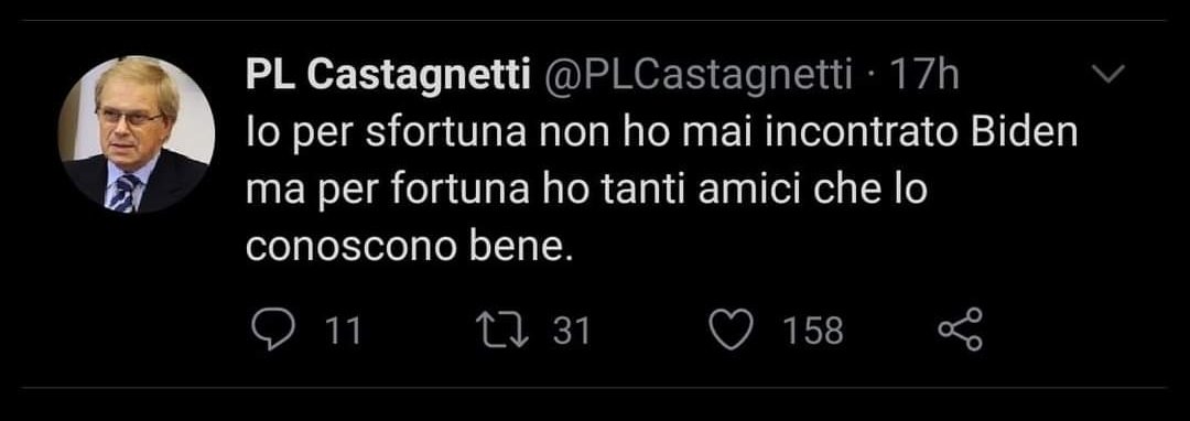 Un plauso all'ironico <a href="/PLCastagnetti/">PL Castagnetti</a> che sfotte i tanti piddini e piddoni impegnati in una risibe campagna di autoaffermazione al grido di "io conosco #Biden", "io sono amico di Biden", ecc... Sembrano quei tizi che si imbucano alle feste e fanno capolino nelle foto di gruppo🙈