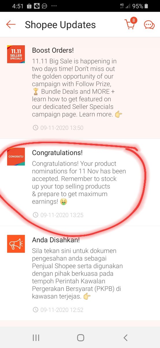 Tq Allah S.W.T, tq shopee, tq customer yg support. Product dah tersenarai di Shopee utk event 11.11 Sales ni... jemput order ye... 🙂😃😀
shopee.com.my/product/987340…