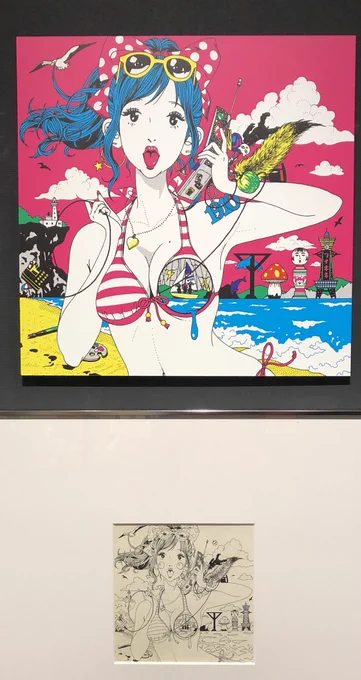 中村佑介展行ってきた。
スレ汚れのある原稿やラフ、途中までペン入れしてやめたらしき原稿など、普段お目にかかれない創作の息吹を感じる貴重な展示。
更に撮影OKの大盤振る舞い。

個人的に好きなセイルズのジャケ(写真1)。
自分のバンドやと思って気合入れて入れすぎや。 
