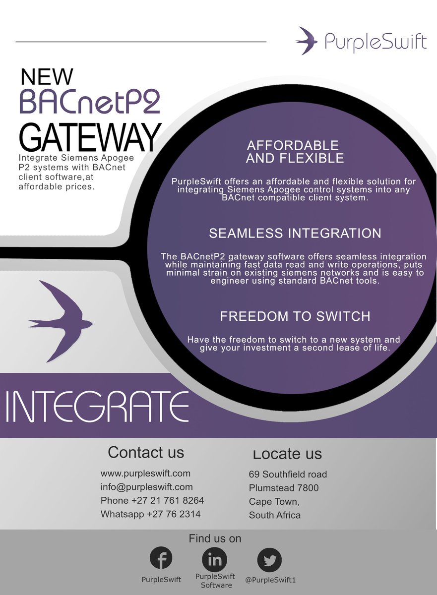 PurpleSwift1's tweet image. Find out why you should partner with us!
lnkd.in/d7zCF5M
#automation #BuildingAutomationSystems #hvac #bacnetp2 #integration #buildingmanagementsystems #iot #software #savings #customers #partnerships