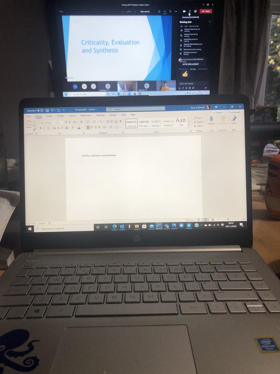 OdTeach's tweet photo. Embarrassingly excited to realise that having two laptops in the house means I can watch and take notes at the same time!! 🤣 #ilscitt #flyinghigh https://t.co/RXFc3VbxWA
