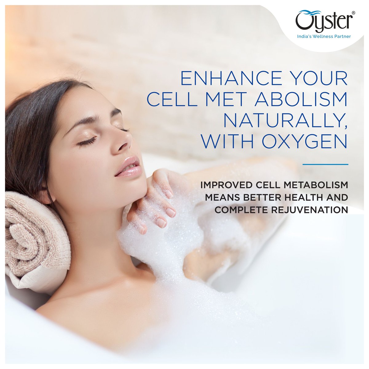 Oxyjet by Oyster supplies pure oxygen to the skin. Pure oxygen transforms into energy that improves body metabolism, promotes cell recovery and stimulates the immunity system. 

#oysterwellness #oysterbath #oxyjet #oxygenatedwater #microbubbles #oxygenrichwater #bathingexperience