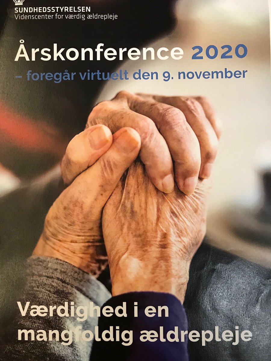 SSTBiering's tweet photo. Årets store konference #Værdighed i en mangfoldig ældrepleje fra Videncenter for værdig ældrepleje afholdes virtuelt kl. 12-15 i dag. Over 700 deltager - og du kan stadig nå at tilmelde dig og deltage her: https://t.co/ERNhJZPK4A
#sundhedforalle #sundpol https://t.co/MIrkKaVZGx