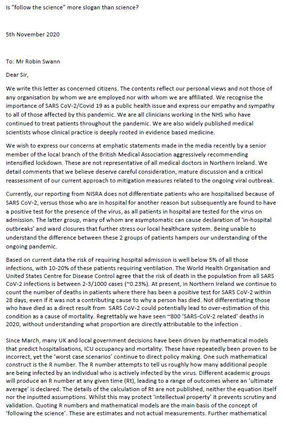 StephenNolan's tweet photo. Medics question lockdown https://t.co/ctiNLsX3xY