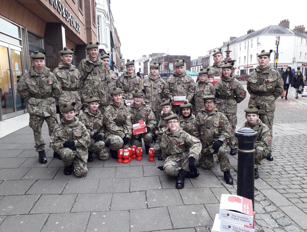 DumfriesD's tweet photo. Memories from Remembrance 2019! - Remembrance Parade 
-Poppy Collecting with @KirkconnelD ❤️ 
Hopefully we can partake in the remembrance parade this time next year🤞🏼 
#DoorstepRemembrance #WeWillRememberThem #LestWeForget #keeptheflamealive #inspiretoacheive https://t.co/sCi9MPzeVw