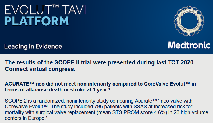 gbiondizoccai's tweet image. Ever felt very happy? 
Imagine to be @Medtronic, which can use for its own advertisements the results of the failed SCOPE II trial, sponsored by @bostonsci and showing its @bostonsci #Acurate #TAVI device failed to meet non-inferiority when compared to @Medtronic's #Evolut...