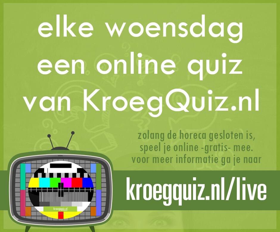 Vanaf woensdag gaan we weer quizzen via YouTube. Doe je mee?

Hier meer info: kroegquiz.nl/index.php/live…
