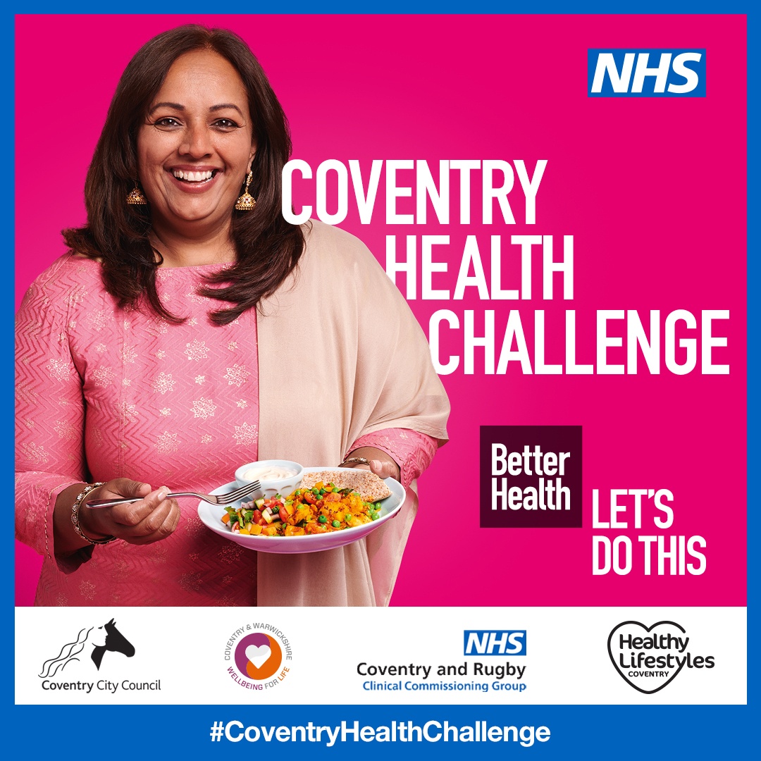 coventrycc's tweet photo. Make your pledge for the #CoventryHealthChallenge. It’s all about prioritising your physical health and setting goals for ourselves. Find out more and commit just #onething today: https://t.co/jkHBswMlQF https://t.co/sTg2nlKJyj