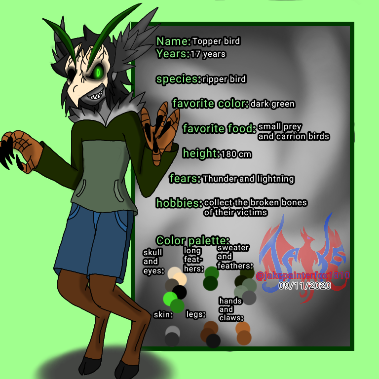 jakepainterfox's tweet photo. 🇺🇸🇬🇧One of my new creepypasta characters is called ripper //
🇪🇸🇲🇽Uno de mis nuevos personajes creppypastas se llama ripper
#characterssheets #digitalart #originalscharacters #ownscharacters #fichasdepersonajes #OCS #artedigital #personajesoriginales #personajepropio https://t.co/vA3dSB9msX