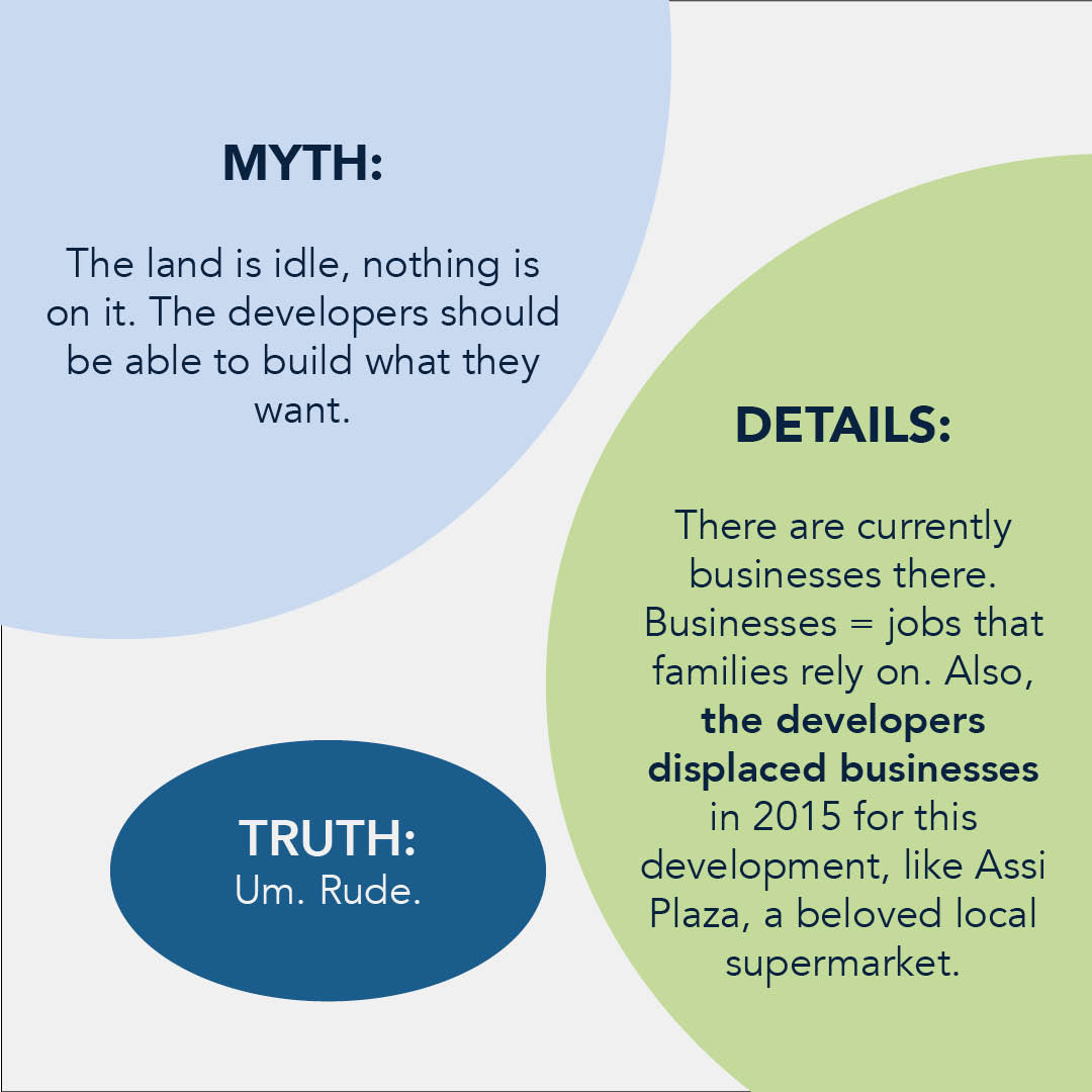 The developers for  @SFWDistrict and  @CMPeterKoo have been spreading LIES to defend this displacement project. #NOFlushingRezoningFED UP coalition, a group of Flushing-based nonprofits who have been fighting gentrification for years, has made this helpful myth busting guide: