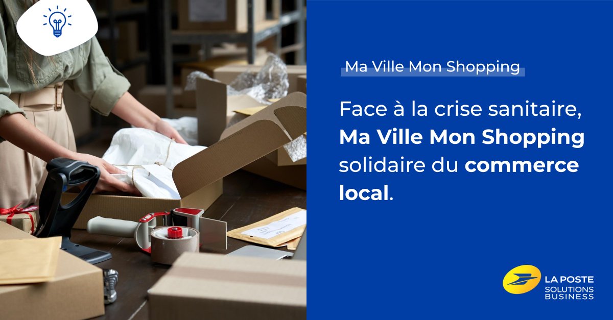 LaPosteBusiness's tweet image. [#TousEngagés] Avec la plateforme @MaVilleMonShopping, commerçants, artisans et producteurs locaux peuvent se mettre rapidement à la #VenteEnLigne et bénéficier des solutions de livraison du @LeGroupeLaPoste.
➡️urlz.fr/e9fv