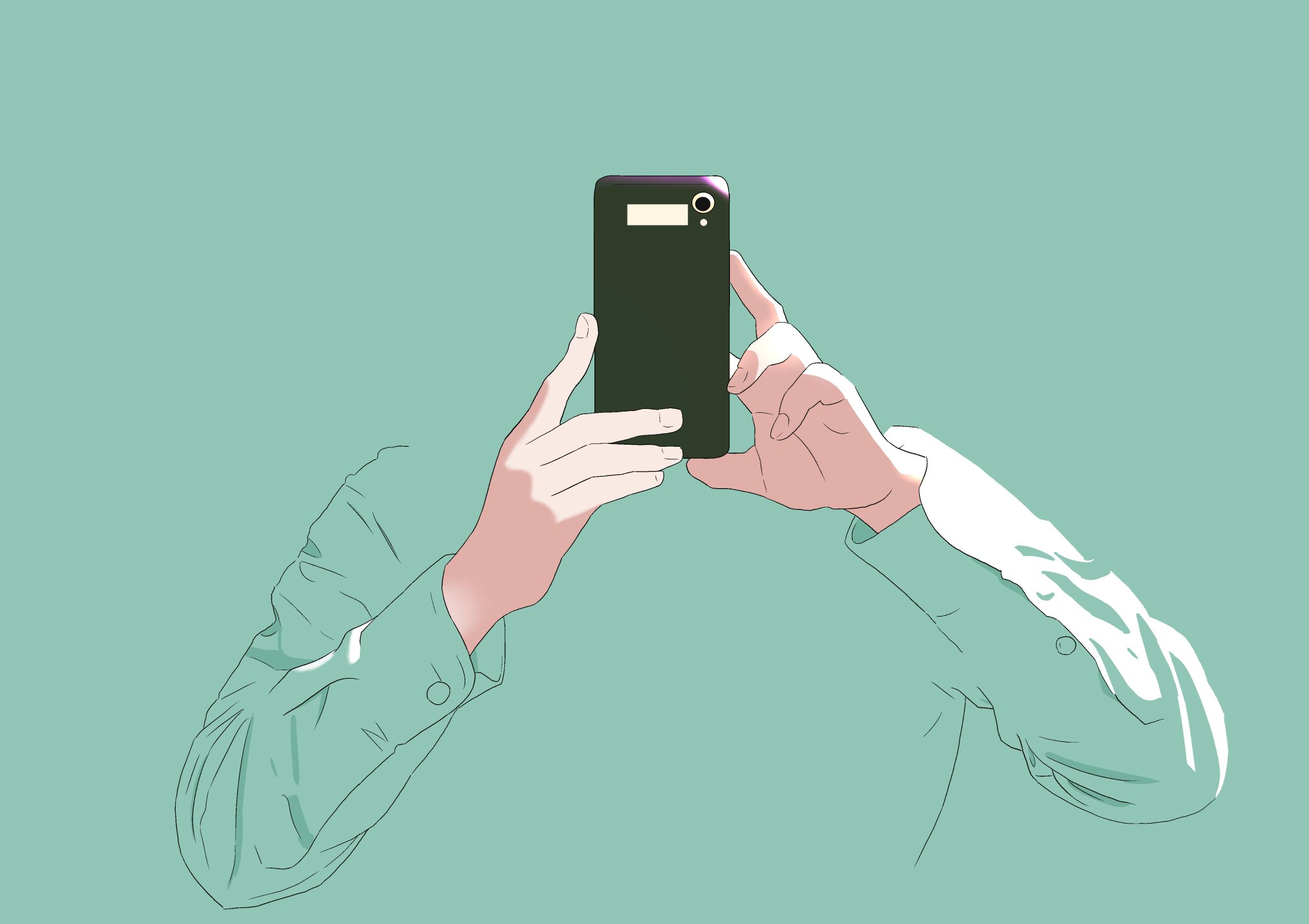 ふぐぱん イラスト スマホで撮影する手を トレースしていました T Co Fsu0fj0yex Twitter