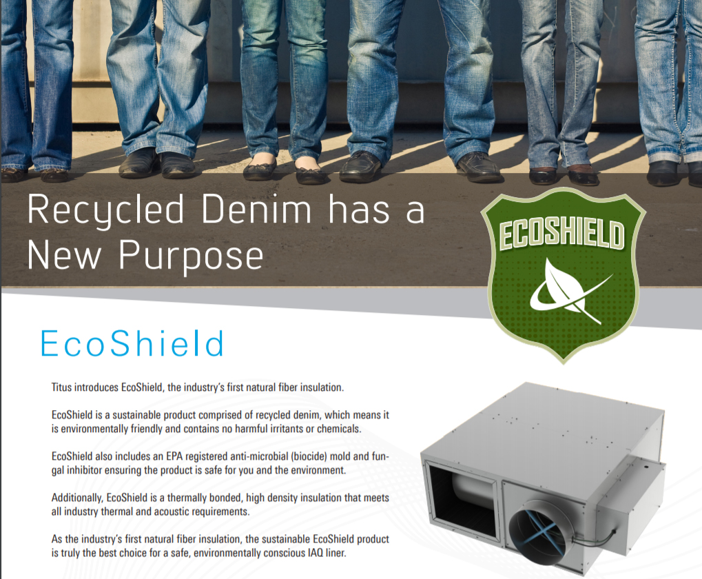 TitusHVAC's tweet photo. EcoShield liners are a sustainable product comprised of recycled denim, which means it is environmentally friendly and contains no harmful irritants or chemicals. Learn more - https://t.co/Pt69QaQPeJ #Liners #TitusHVAC #EcoShield #TerminalUnits https://t.co/pFq2wwkyNM