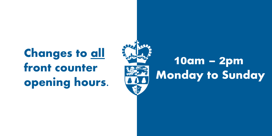WMerciaPolice's tweet photo. ⚠️Just a reminder to our communities that due to enhanced Covid-19 restrictions, we are changing the opening hours of our front counters.

All West Mercia Police front counters will be open from 10am - 2pm, Monday to Sunday 👮 https://t.co/muZmS0ceuO