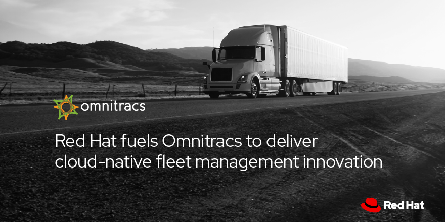 RedHat's tweet photo. .@OmnitracsHQ switched from legacy app development technologies and processes to #RedHat #opentransformation and #cloudnative services, improving overall business value and creating more collaborative development behaviors and practices. https://t.co/fU5k6MSdUH https://t.co/7LTITCcdTG