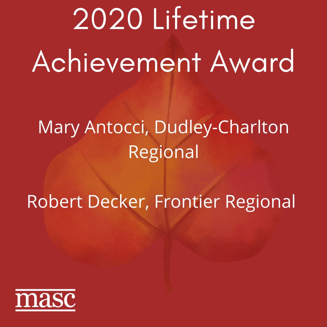 MASCSchoolComm's tweet photo. In addition to our new Life Members, we also want to congratulate the 2020 All-State School Committee and the 2020 Lifetime Achievement award winners! #MASC20 https://t.co/hsRFeK1YCh