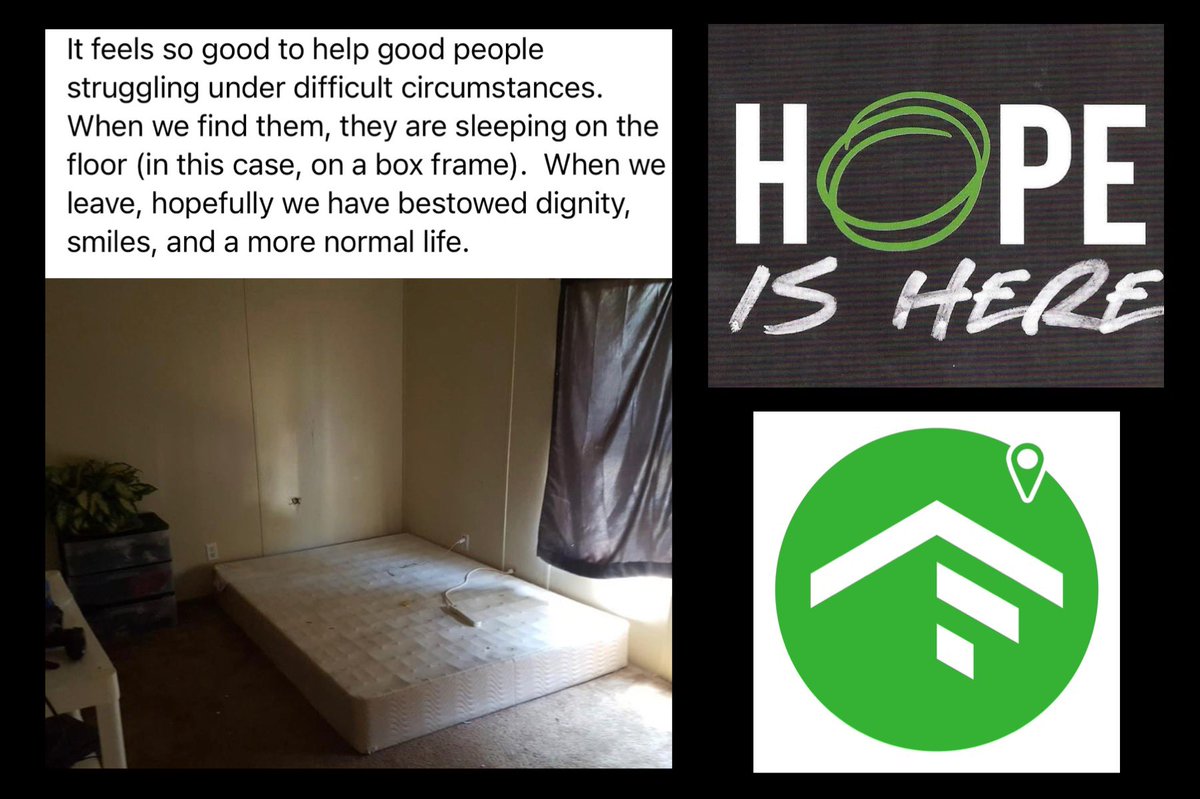 YMSL_Integrity's tweet photo. Could you imagine your son sleeping on a box spring without a mattress!? 
The Home Starters furniture bank gave this 14 year old young man a real bed!

It’s week 4 of THE ULTIMATE GIFT! We will be serving with the HOMESTARTER PROGRAM to support SOUL’s HARBOR this coming Sat! https://t.co/DbHjUvYyOc
