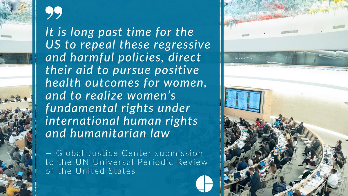 Austria took direct aim at US violations of human rights through abortion restrictions like the Helms Amendment and the  #GlobalGagRule.Our submission to the  #UPR36 committee details the harm of these policies and why they violate international law.  https://globaljusticecenter.net/files/20200124_USUPRfactsheet_FINAL.pdf