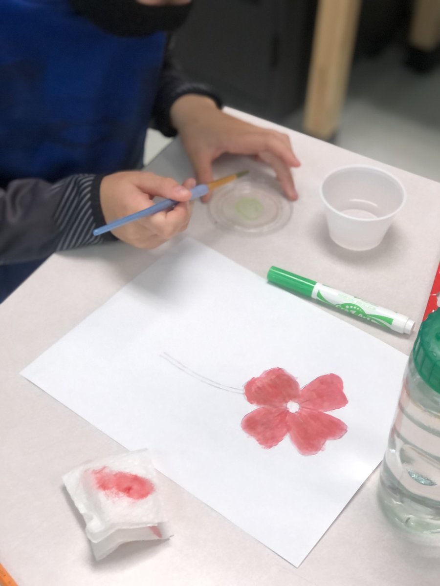 MrsRupard_Art's tweet photo. My Art heart is bursting with joy this morning because we are PAINTING! 🎨 We adapted to our limited supplies and are using markers! #OurBeautifulMess #SimmonsPride https://t.co/nG9hOXVmbA
