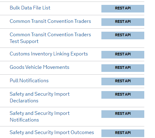 There is a free support service you can sign up to by 23rd Nov for info on how to use this for GB/NI stuff:  https://www.tradersupportservice.co.uk/tss But it seems the Customs Declaration Service (CDS) - that we're guinea pigs for - has all 9 of its REST APIs still in beta! https://developer.service.hmrc.gov.uk/api-documentation/docs/api