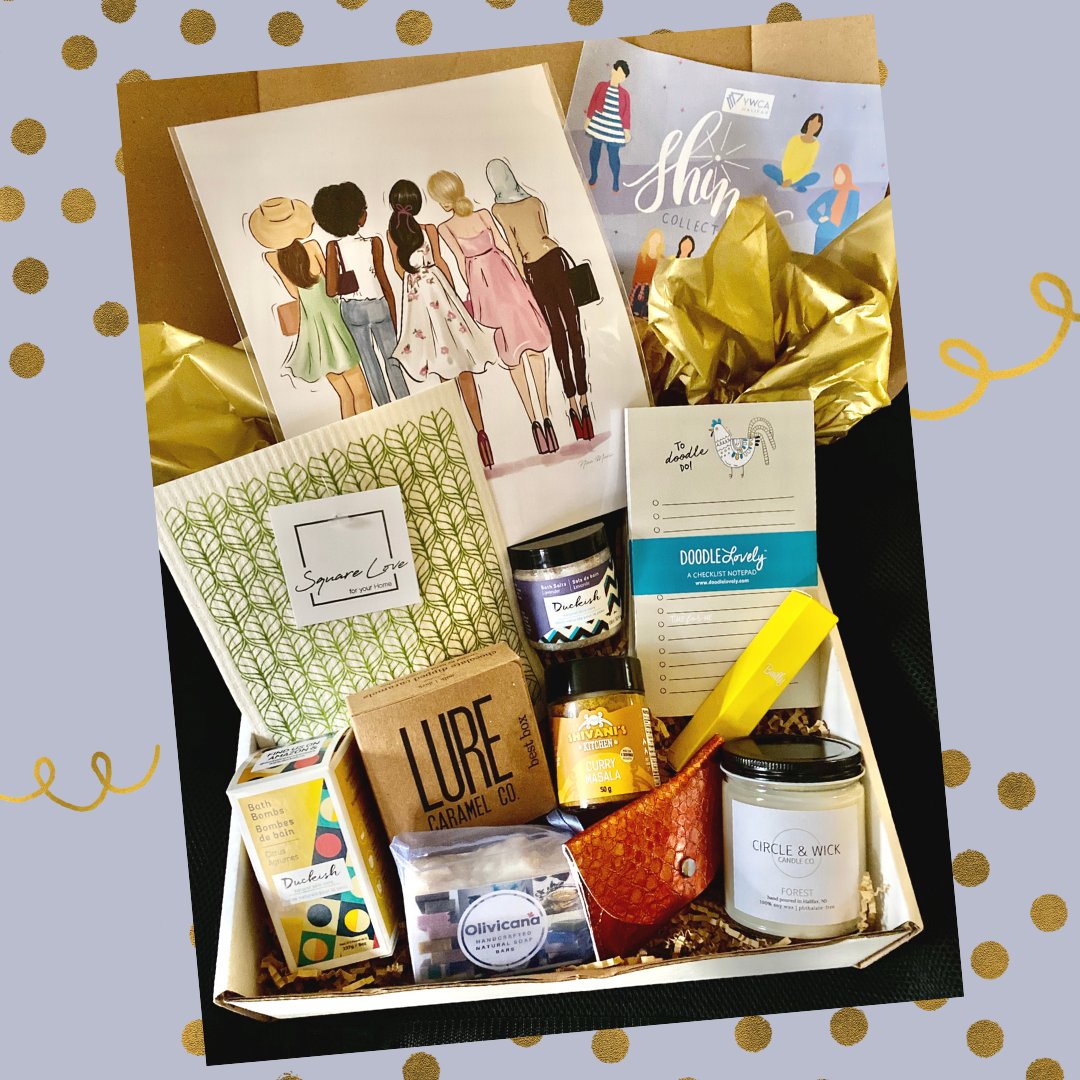 YWCAHalifax's tweet photo. It’s time to let these incredible products shine! Take a peek at the contents of The Shine Collection. When you purchase this box, you’re supporting the essential work YWCA Halifax provides for women, girls & community members. https://t.co/ZEnrF9LrL5
#ShineCollection https://t.co/0MQsGvvUxv
