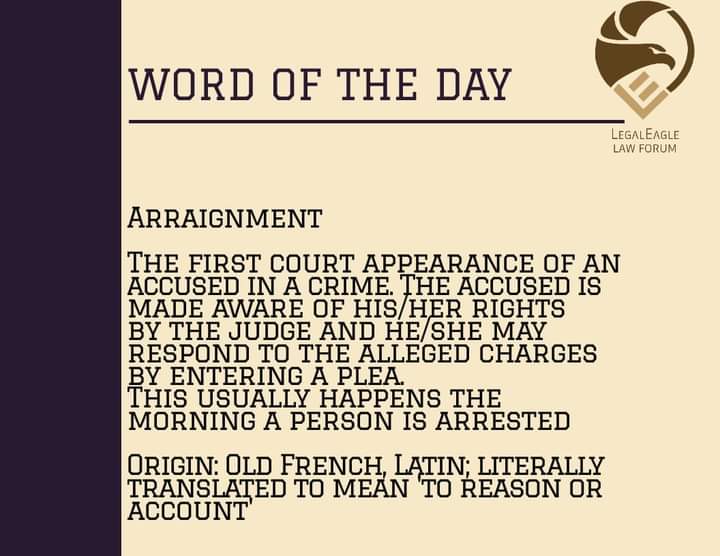 Arraignment meaning