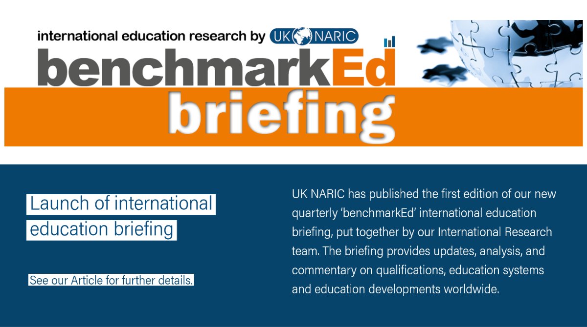 ecctis's tweet image. In October UK NARIC released the #benchmarkEd Briefing commenting on #international #education! Read the full article here: buff.ly/2GAgUES
#intled #ResearchandData #report #new