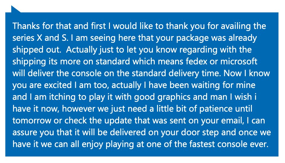 Wanted to give a shout out to <a href="/Xbox/">Xbox</a> support during this busy time - even they’re excited! 10/10 support thanks Ana