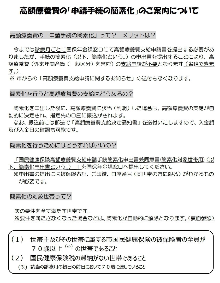 療養 支給 書 申請 費 高額