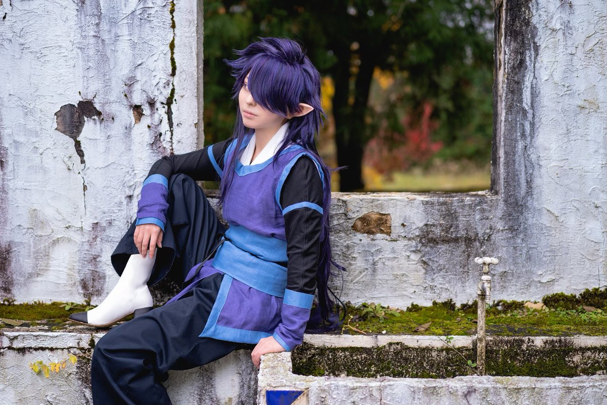 朔　羅小黒戦記　风息　フーシー　コスプレウィッグ　靴　テンフー付き 朔 羅小黒戦記 风息 フーシー コスプレウィッグ 靴 テンフー付き 羅