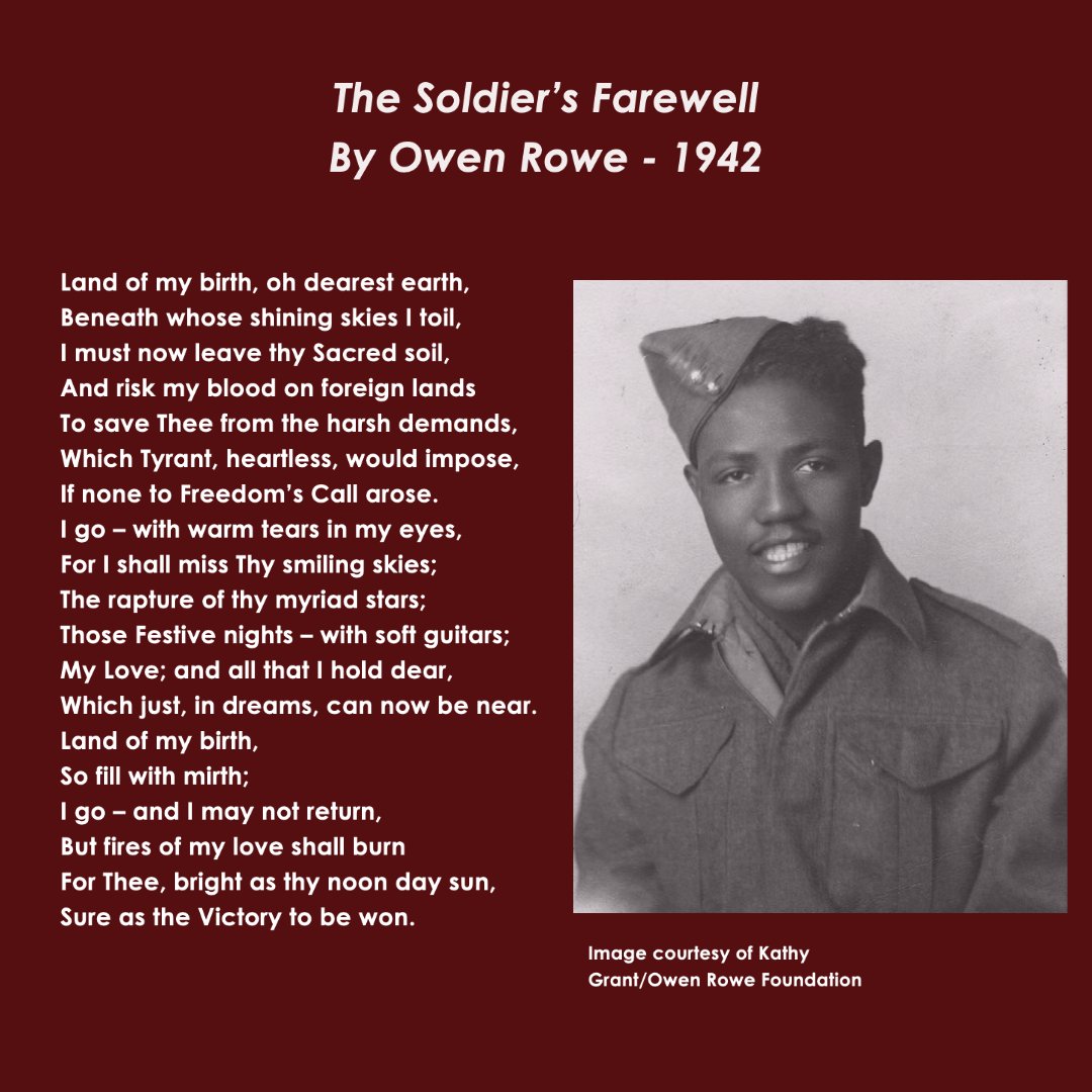 TCDSB's tweet photo. Owen Rowe wrote the poem a Soldier’s Farewell in 1942, before he left as a volunteer solider for Canada in World War II. #TCDSBRemembers

↪️ https://t.co/qcap4msoZw https://t.co/XK6moFSIXY