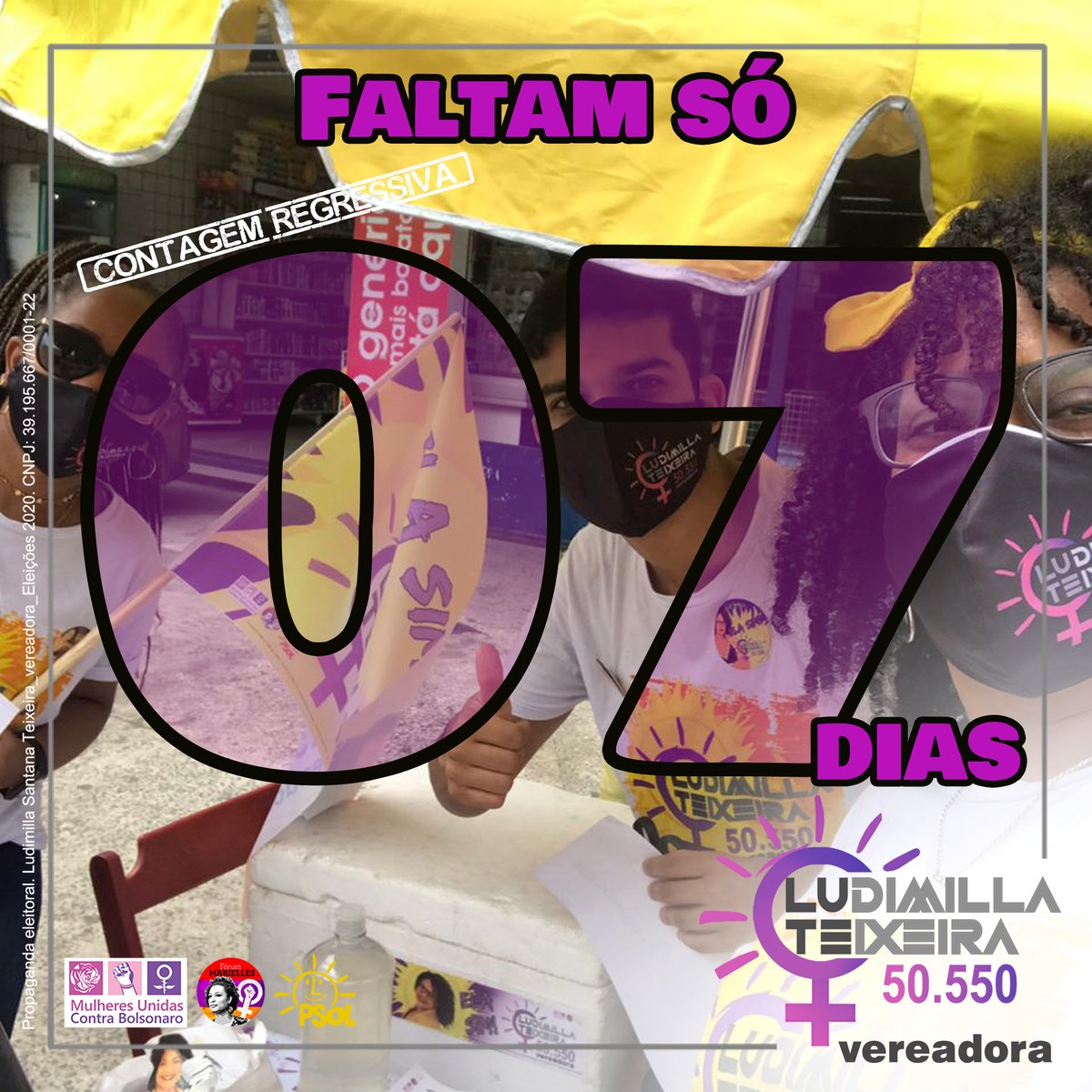 ludimillateixe's tweet photo. SETE!! SETEEE!!!
#ElaSim #EleNão #LudimillaVereadora #LuTe #Ludimilla50550 #Vote50550 https://t.co/18R8SCm6Ip
