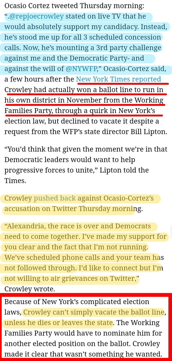 AOC launched her 2018 campaign for NY-15 on 5/7/17 from Knoxville, TN.Knoxville was the Justice Dem office.She amended it a week later. Was it a mistake like Ilhan listing her accountant as the candidate?She brags about winning in NY-15 & accuses Crowley of doing the same.